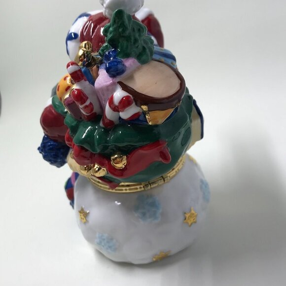 Vintage Christmas Holiday Hinged Trinket box for presents or decoration - Picture 4 of 11